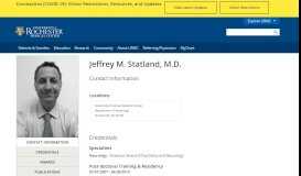 
							         Jeffrey M. Statland, M.D. - University of Rochester Medical Center								  
							    