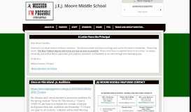
							         JEJ Moore Middle School: Home Page								  
							    