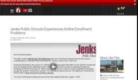 
							         Jenks Public Schools Experiences Online Enrollment Problems ...								  
							    