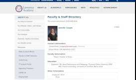 
							         Jennifer Cooper - Lawrence Academy: Directory								  
							    
