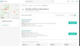 
							         Jennifer Hardin in New Mexico | 2 Records Found | Spokeo								  
							    