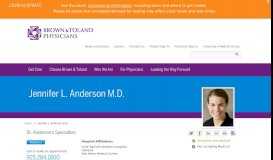 
							         Jennifer L. Anderson M.D. | Brown & Toland								  
							    