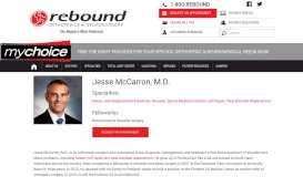 
							         Jesse McCarron, M.D. | Rebound Orthopedics & Neurosurgery ...								  
							    