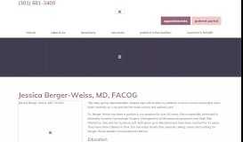 
							         Jessica Berger-Weiss, MD - ObGyn Silver Spring MD								  
							    