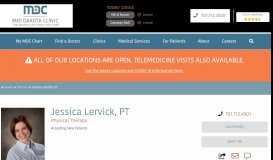 
							         Jessica Lervick, PT - Mid Dakota Clinic								  
							    