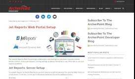 
							         Jet Reports Web Portal Setup | ArcherPoint, Inc.								  
							    