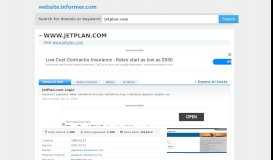 
							         jetplan.com at WI. JetPlan.com Login - Website Informer								  
							    