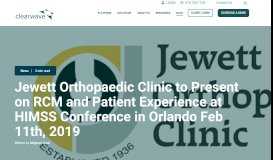 
							         Jewett Orthopaedic Clinic to Present on RCM and Patient ...								  
							    