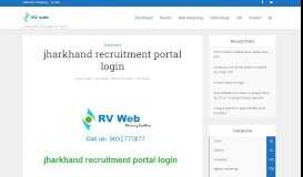 
							         jharkhand recruitment portal login - rv web								  
							    
