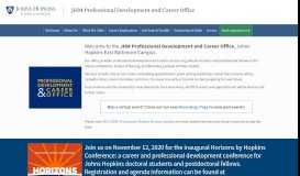 
							         JHM Professional Development and Career Office (PDCO)								  
							    
