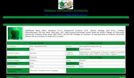 
							         Jibia Abdulhadi bawa - FUDMA Staff Profile portal								  
							    