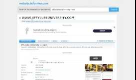 
							         jiffylubeuniversity.com at WI. Jiffy Lube University > Logon								  
							    