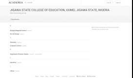 
							         JIGAWA STATE COLLEGE OF EDUCATION, GUMEL JIGAWA STATE ...								  
							    