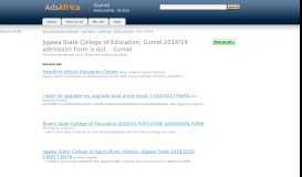 
							         Jigawa State College of Education, Gumel,2018/19 admission Form is ...								  
							    