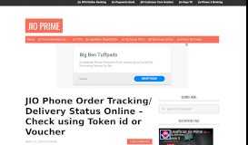 
							         JIO Phone Order Tracking/ Delivery Status Online - Check using ...								  
							    
