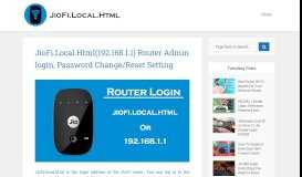 
							         JioFi.Local.Html Router Admin login, Password Change/Reset Setting								  
							    