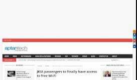 
							         JKIA passengers to finally have access to free Wi-Fi | aptantech								  
							    