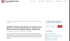 
							         JKUAT Online booking of rooms for Government Sponsored students ...								  
							    