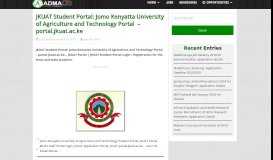 
							         JKUAT Student Portal: Jomo Kenyatta University of Agriculture and ...								  
							    