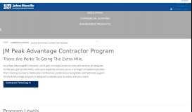 
							         JM Peak Advantage Contractors - Johns Manville								  
							    