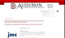 
							         JMC Login - Audubon Community Schools								  
							    