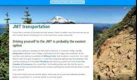 
							         JMT transportation - Pacific Crest Trail Association								  
							    