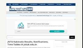 
							         JNTU Kakinada Results, Notifications, Time tables, Updates All jntu ...								  
							    
