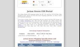 
							         JoAnn Stores EDI Portal - Jobisez LLC								  
							    