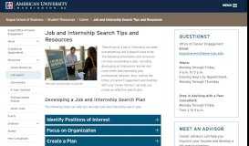 
							         Job and Internship Search | American University, Washington, DC								  
							    