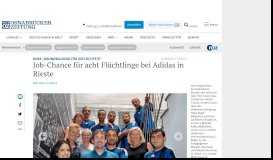 
							         Job-Chance für acht Flüchtlinge bei Adidas in Rieste - NOZ								  
							    