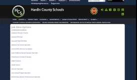
							         Job Descriptions - Hardin County Schools								  
							    
