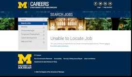 
							         Job Detail - Search Jobs | UM Careers - University of Michigan								  
							    