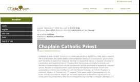 
							         Job Details | Chaplain Catholic Priest - CTjobs.com								  
							    