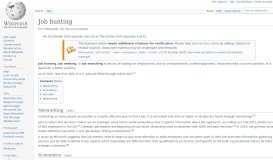 
							         Job hunting - Wikipedia								  
							    