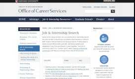
							         Job & Internship Search - Harvard Office of Career Services								  
							    