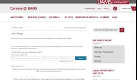 
							         Job Listings at University of Arkansas for Medical Sciences - Faculty								  
							    