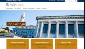 
							         Job Listings - Jobs at Berkeley - University of California, Berkeley								  
							    