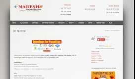 
							         Job Openings - Naresh i Technologies								  
							    