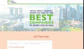
							         Job Openings | NTUC First Campus Co-operative Limited | Singapore								  
							    