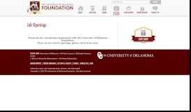 
							         Job Openings - OU Foundation								  
							    