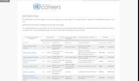 
							         Job Openings - UN Careers - the United Nations								  
							    