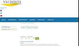 
							         Job Openings - Valdosta, GA								  
							    