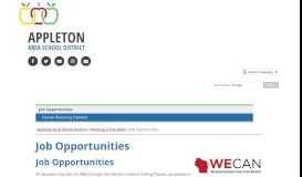 
							         Job Opportunities - Appleton Area School District								  
							    