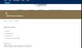 
							         Job Opportunities at Cadence Bank								  
							    