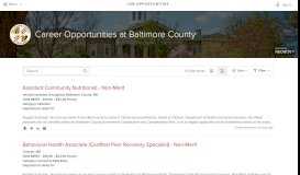 
							         Job Opportunities | Career Opportunities at Baltimore County								  
							    