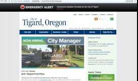 
							         Job Opportunities - City of Tigard								  
							    