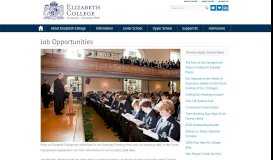 
							         Job Opportunities | Elizabeth College								  
							    