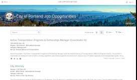 
							         Job Opportunities | Sorted by Job Title ascending | City of Portland Job ...								  
							    