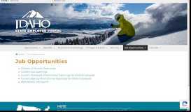 
							         Job Opportunities – State Employee Portal - Idaho Employee Portal								  
							    