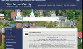 
							         Job Opportunities - Washington County, PA - Official Website								  
							    